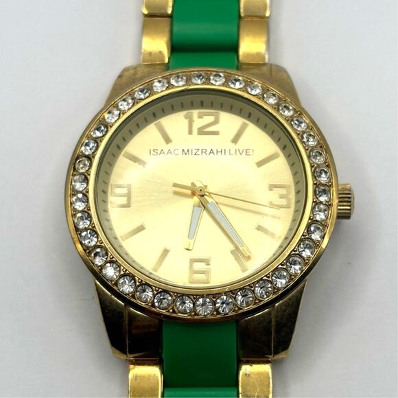 Gold & Green Issac Mizrahi Men's Watch - Picture 3 of 5